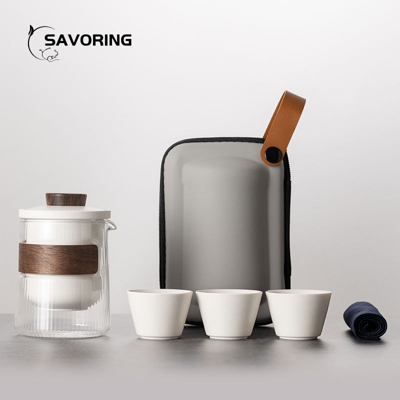 Camp Utensil Set - Eenvoudige Chinese Keramische Theeservies 1 Pot