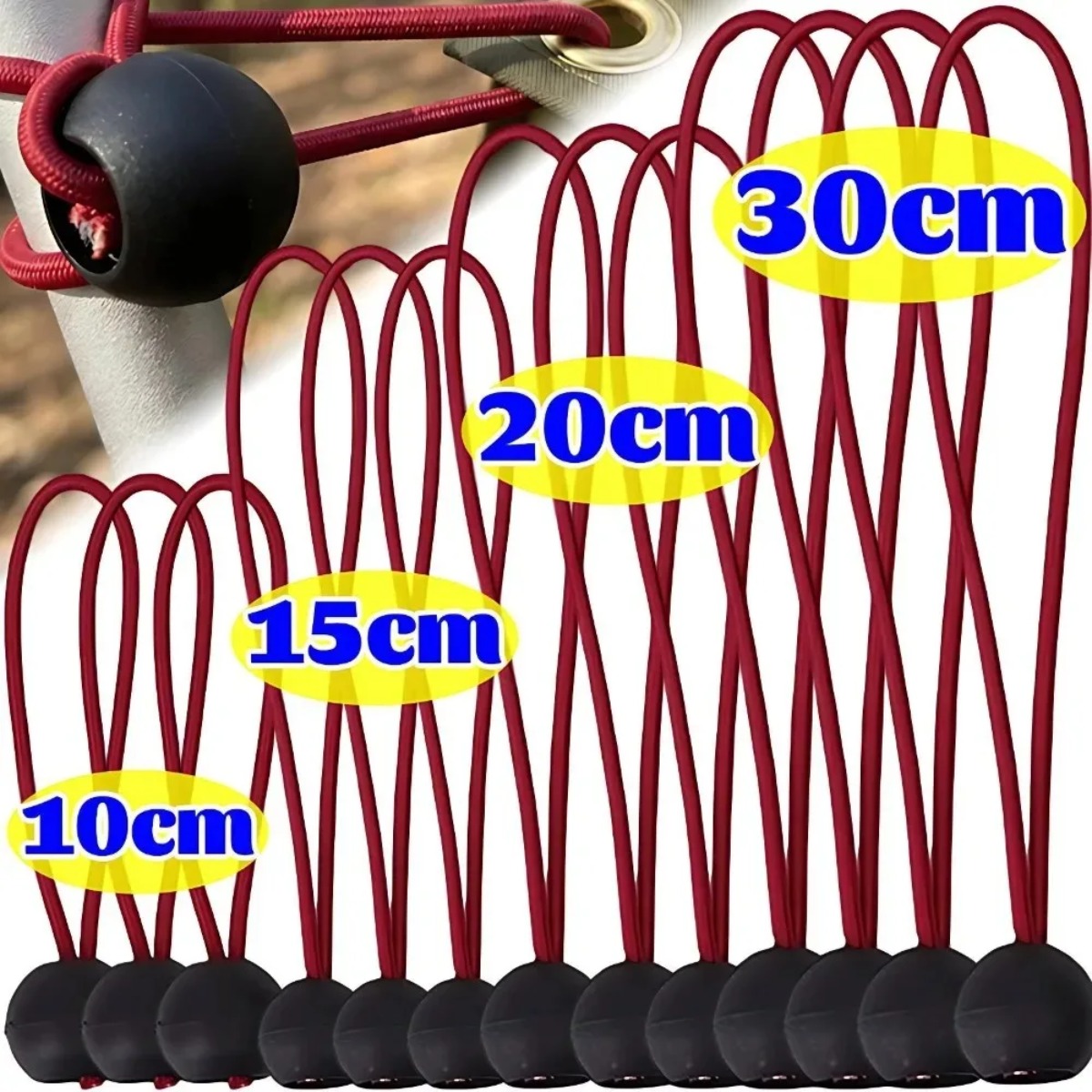 Outdoor Camping Sleeping Bag - Multifunctionele bungeekoord tentbevestigingskoord gesp elastische spanband