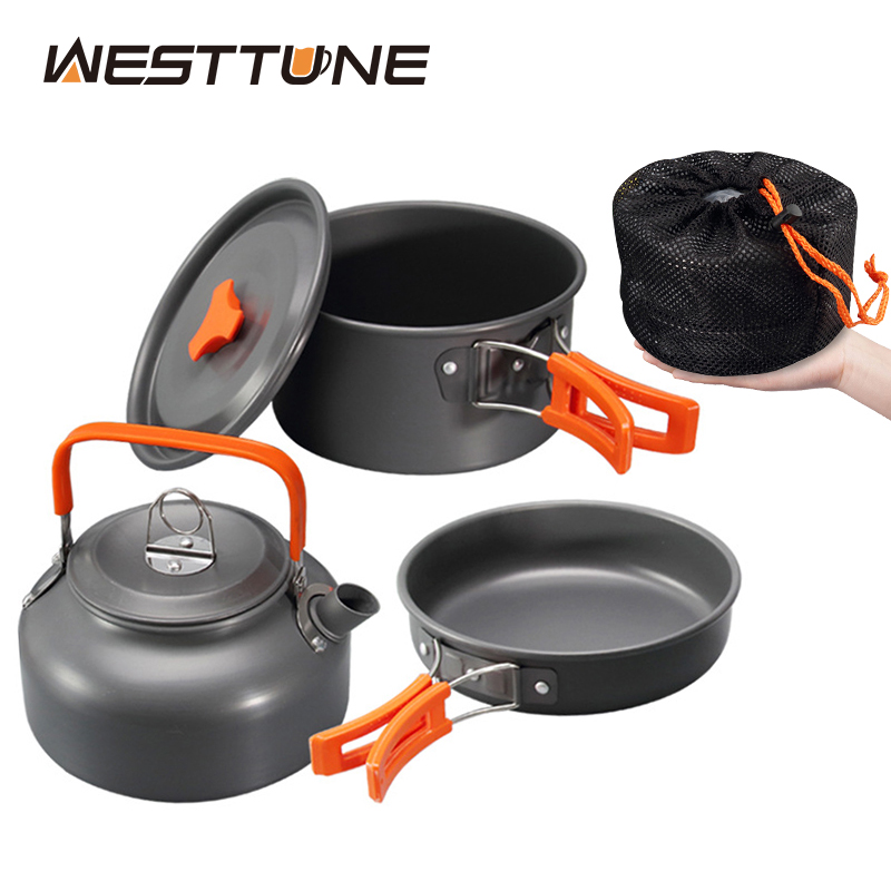 Camp Utensil Set - WESTTUNE Camping Kookgerei Kit Aluminium Outdoor
