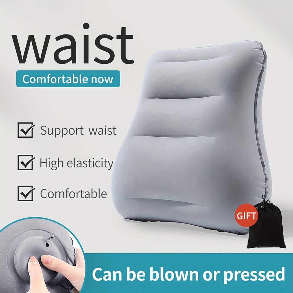 Camp Pillow Compressible - Opblaasbaar lendensteunkussen Opblaasbaar reiskussen voor pijn