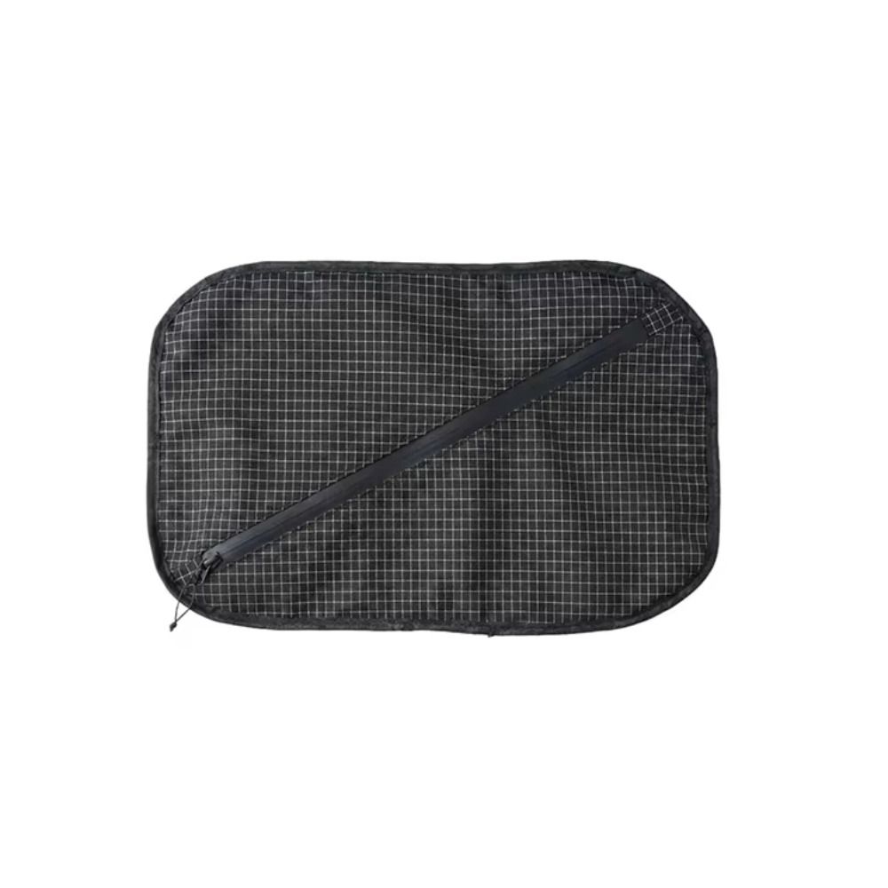 Camp Pillow Compressible - Duurzame 2-in-1 kussen-opbergtas met rasterpatroon, ultralicht,