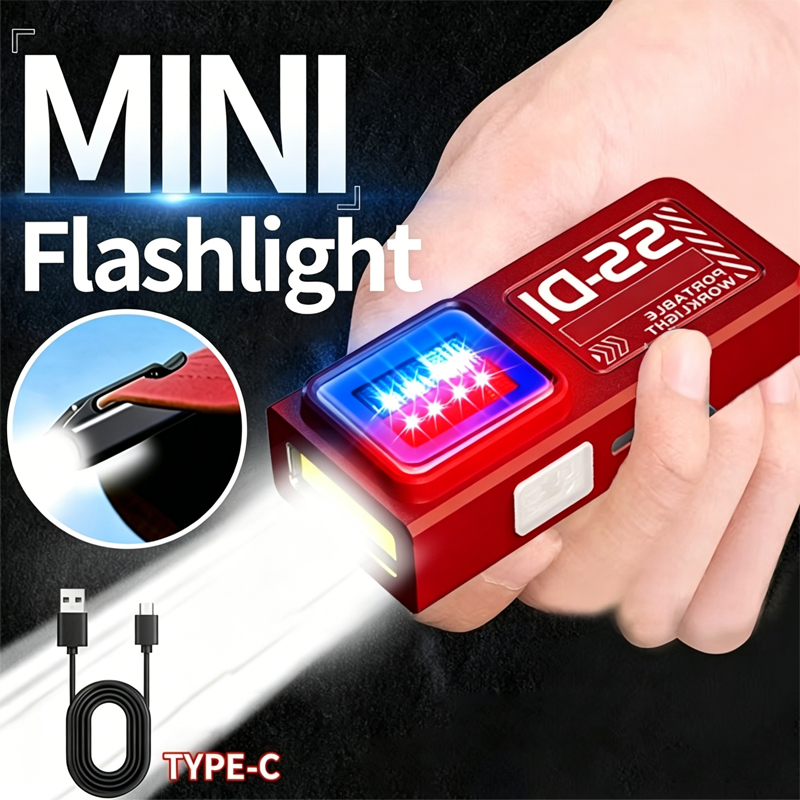 Outdoor Camping Adventure Lamp - 1/2PCS Mini COB LED-zaklamp USB oplaadbaar