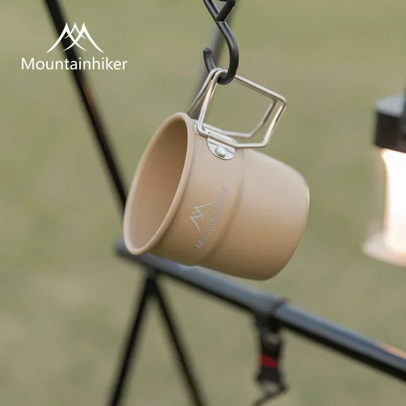 Camp Utensil Set - Aluminium Campingbeker MOUNTAINHIKER Draagbare Wandelbeker Reisbestek