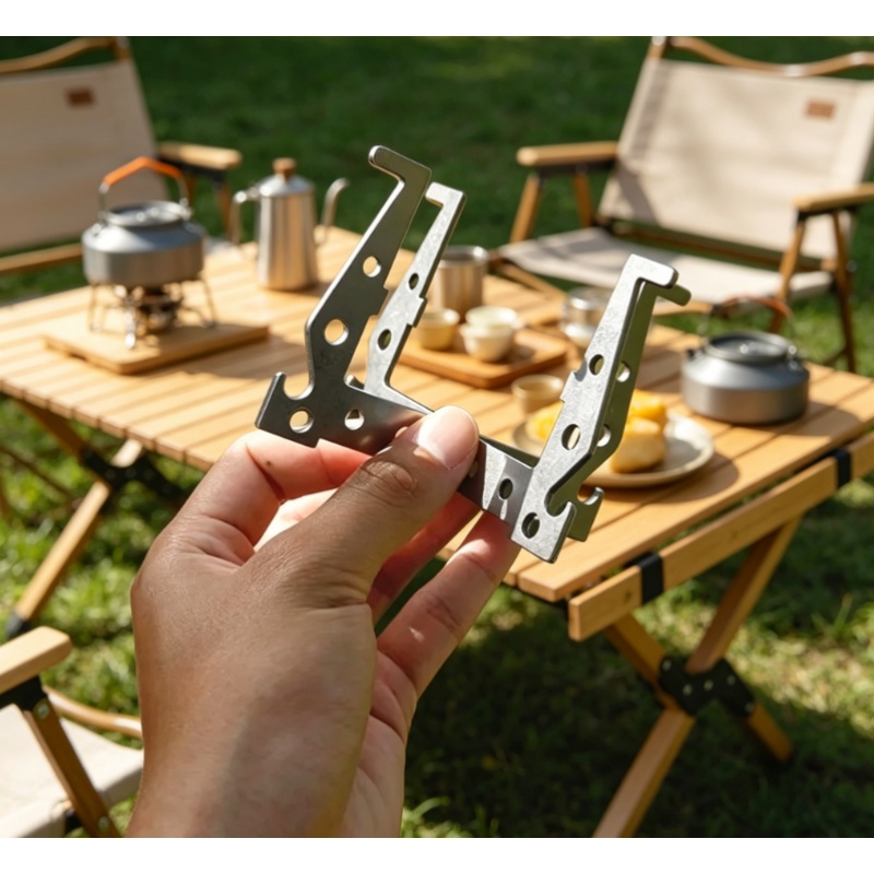 Outdoor Camping Heater For Tent - 1 stk/set split-type roestvrijstalen kriskras kachelstandaard