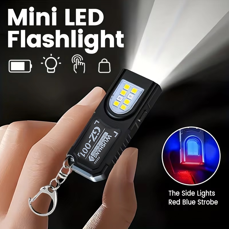 Outdoor Camping Adventure Lamp - Multifunctionele sleutelhangerzaklamp USB oplaadbare mini-zaklamp met
