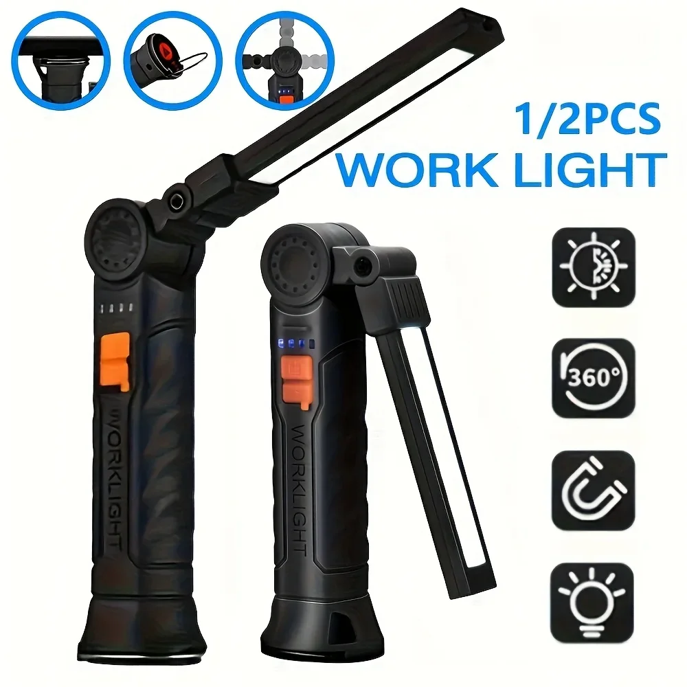 Outdoor Camping Adventure Lamp - Draagbare COB LED-zaklamp Oplaadbare werklamp met