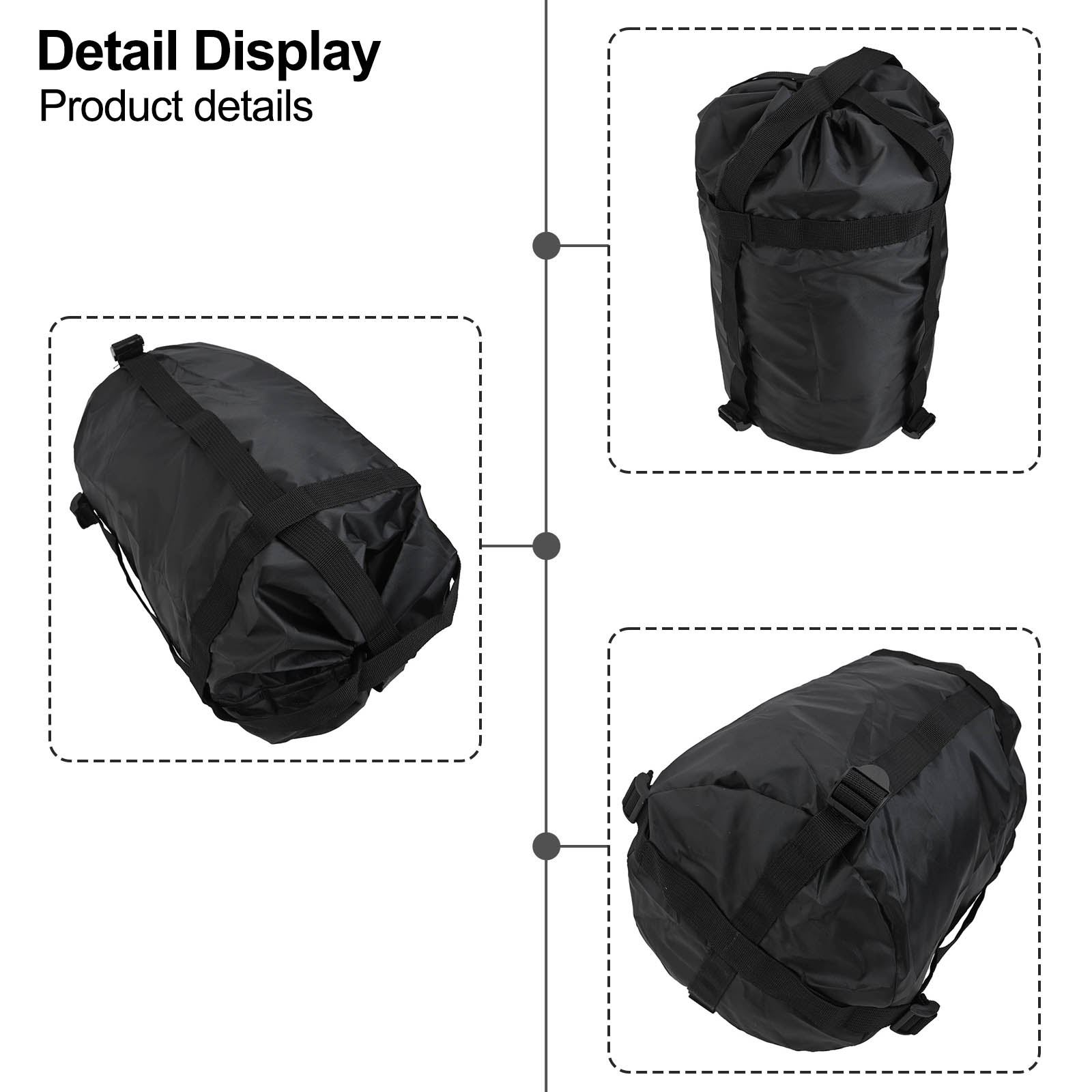 Outdoor Camping Sleeping Bag - Outdoor-kampeertas Slaapzak Opbergtas Zwarte compressietas Hoge