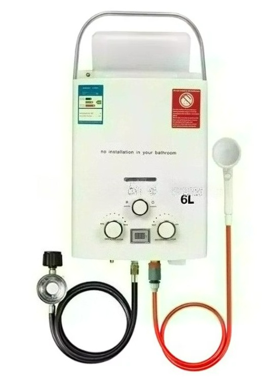 Outdoor Camping Hot Water Heater - Propaan LPG gasboiler zonder reservoir, 6L,