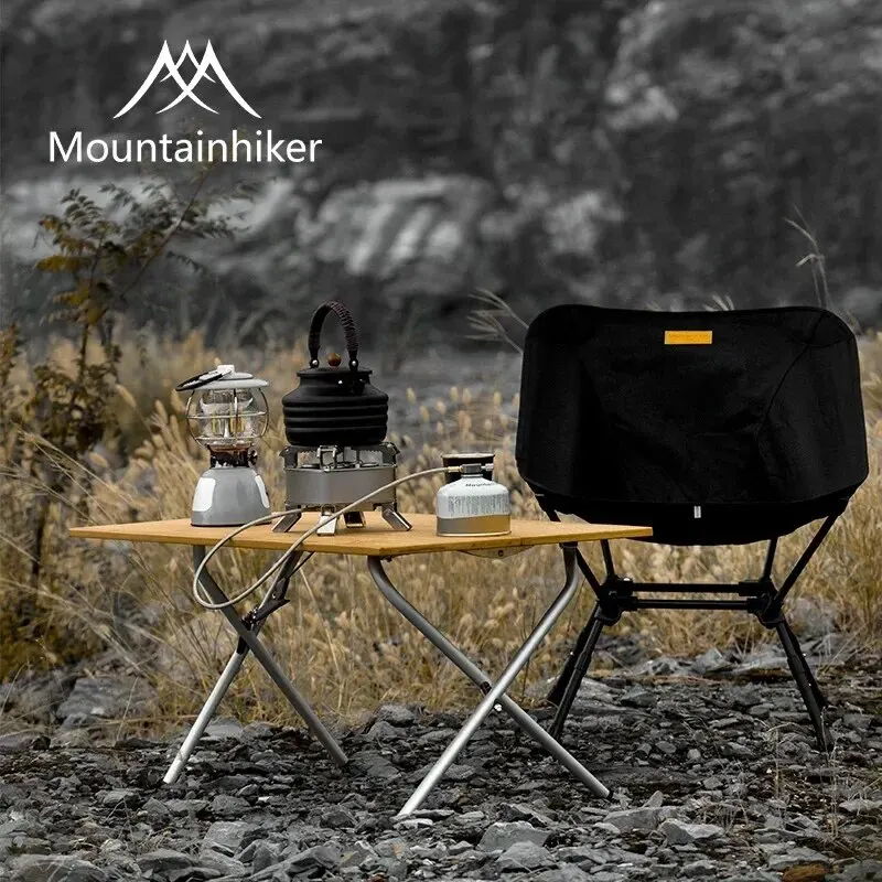 Outdoor Camping Table With Storage - MOUNTAINHIKER 2/3 Bamboe Klaptafel Outdoor Camping