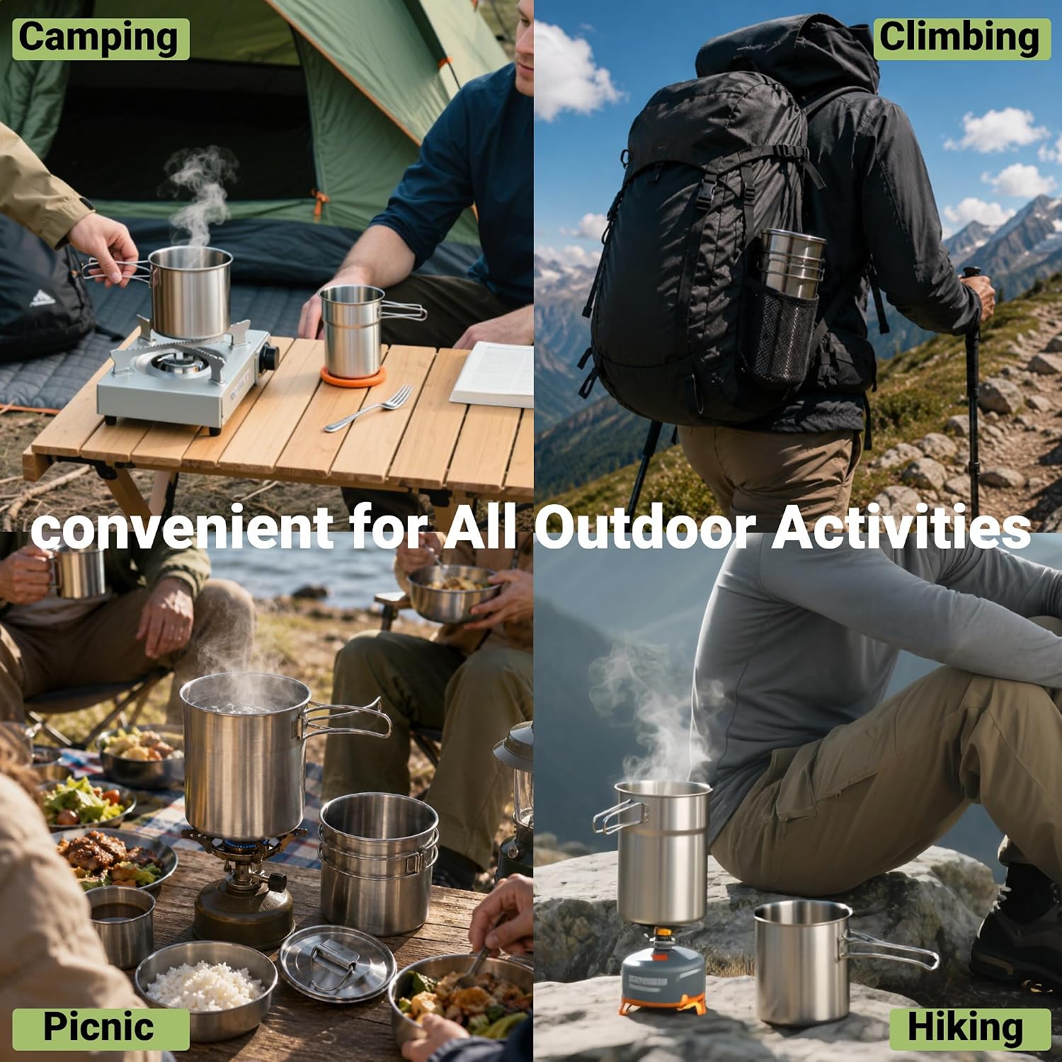 Opvouwbare campingbekers, camp - Camp Utensil Set recensie en prijs