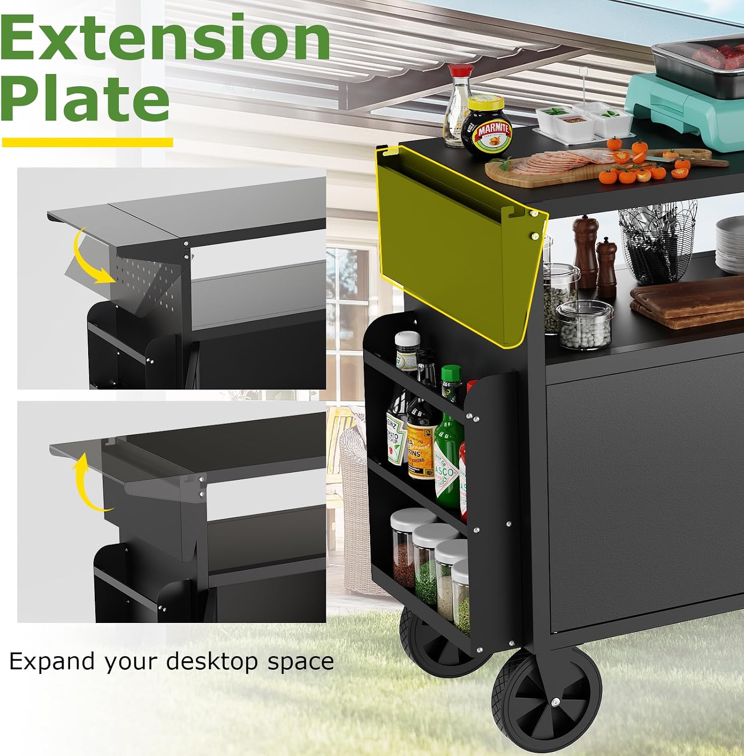 Buitenkeuken op wielen met opb - Outdoor Camping Table With Storage recensie en prijs