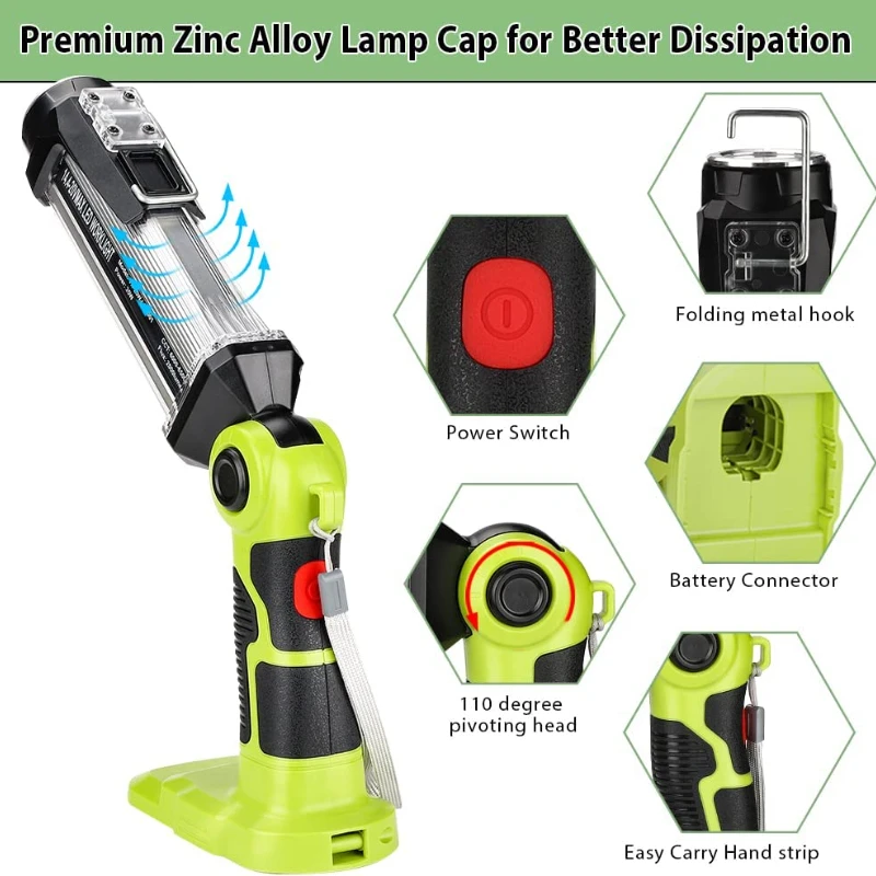 LED-werklamp voor Ryobi ONE+ 1 - Outdoor Camping Adventure Lamp recensie en prijs