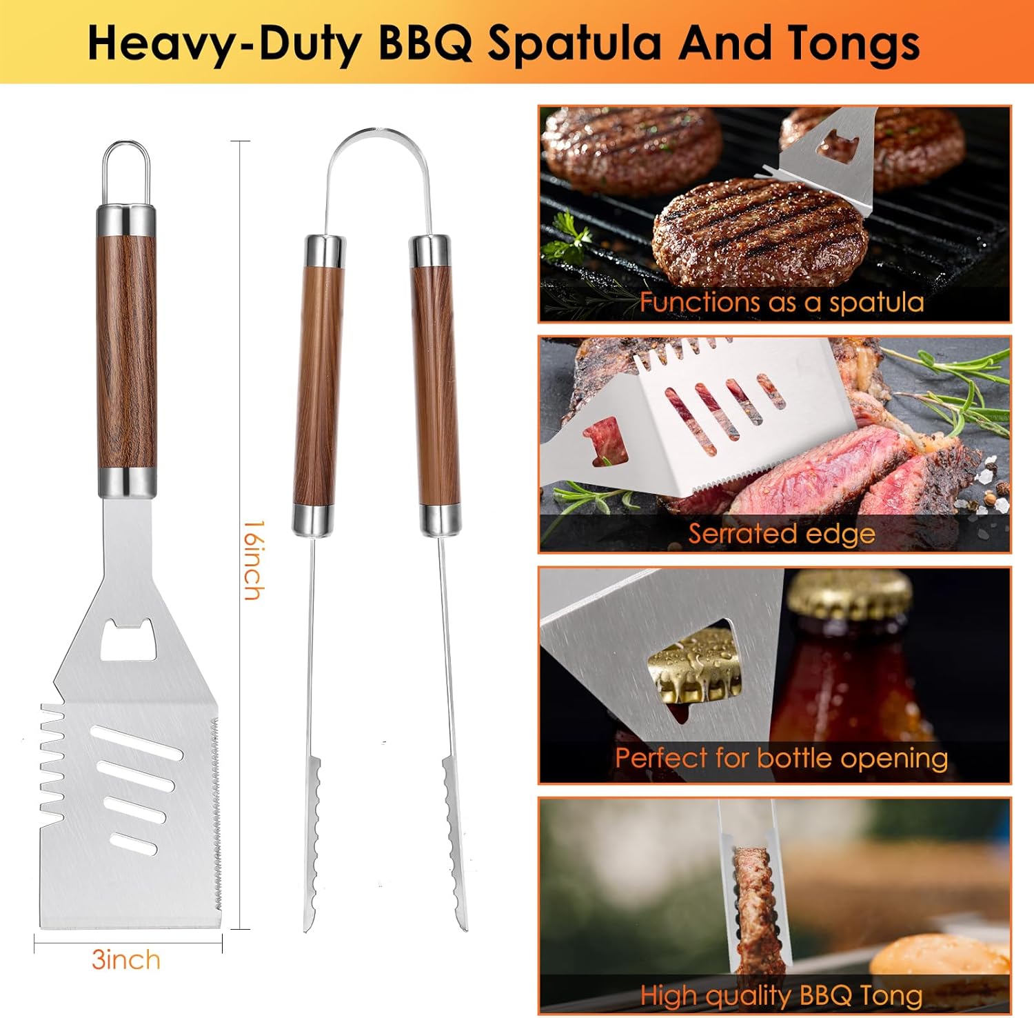 34-delige zware grillgereedsch - Camp Utensil Set recensie en prijs