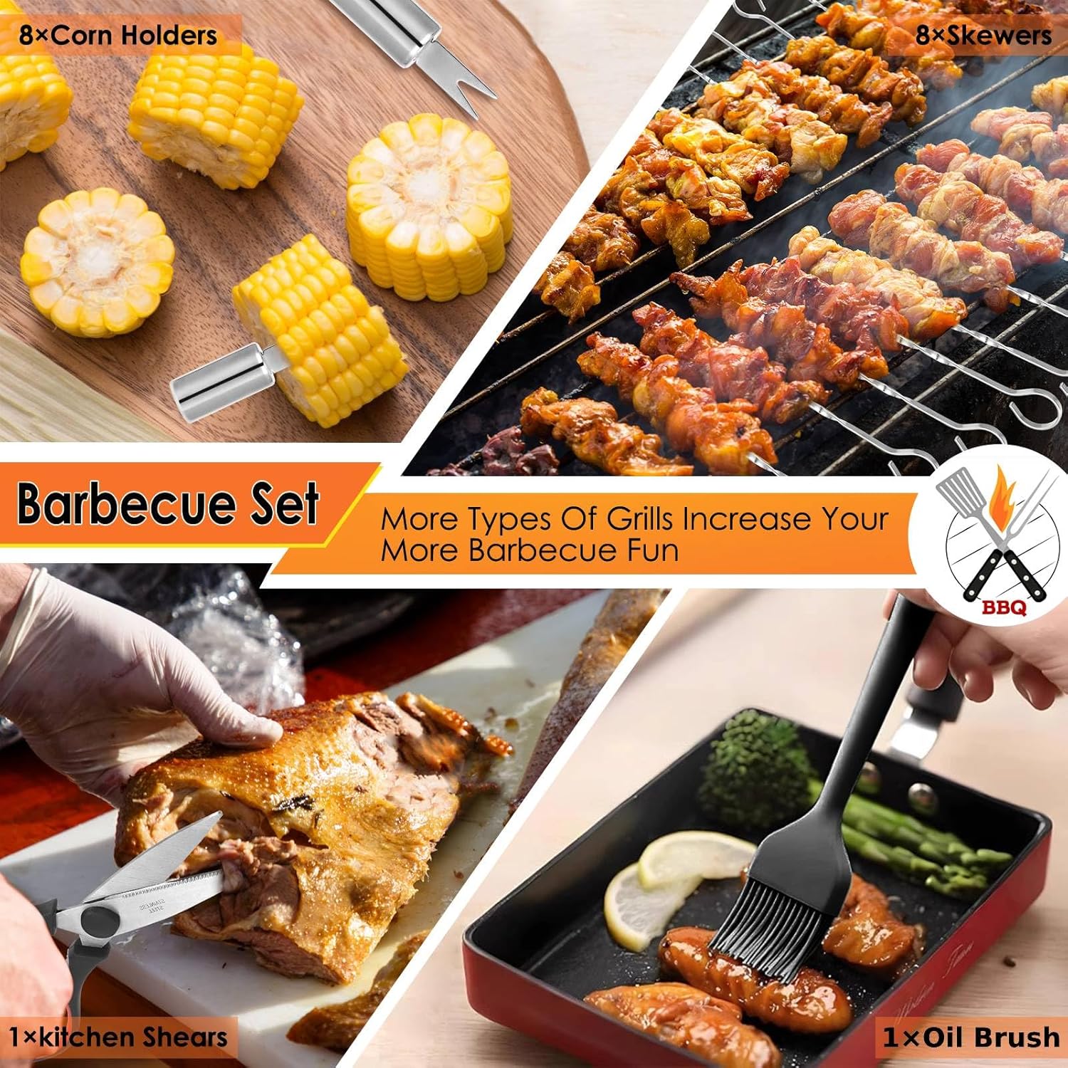34-delige zware grillgereedsch - Camp Utensil Set recensie en prijs