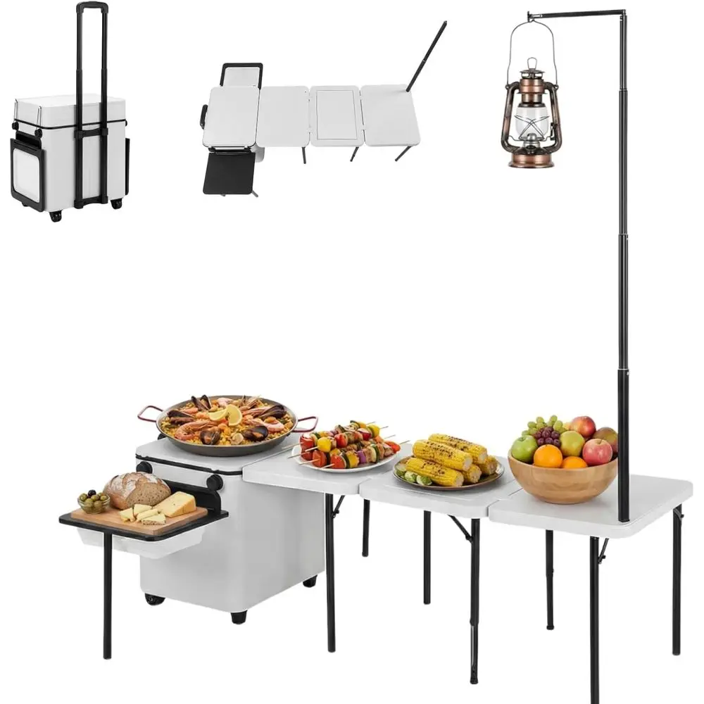 Draagbare opvouwbare buitenkeu - Outdoor Camping Table With Storage recensie en prijs