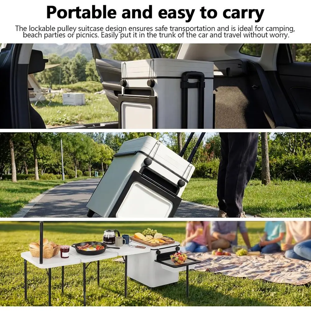 Draagbare opvouwbare buitenkeu - Outdoor Camping Table With Storage recensie en prijs