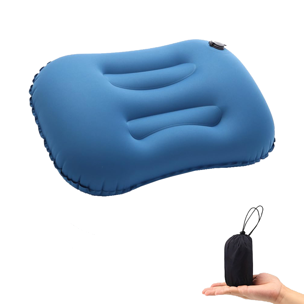 Draagbaar opblaasbaar campingk - Camp Pillow Compressible recensie en prijs