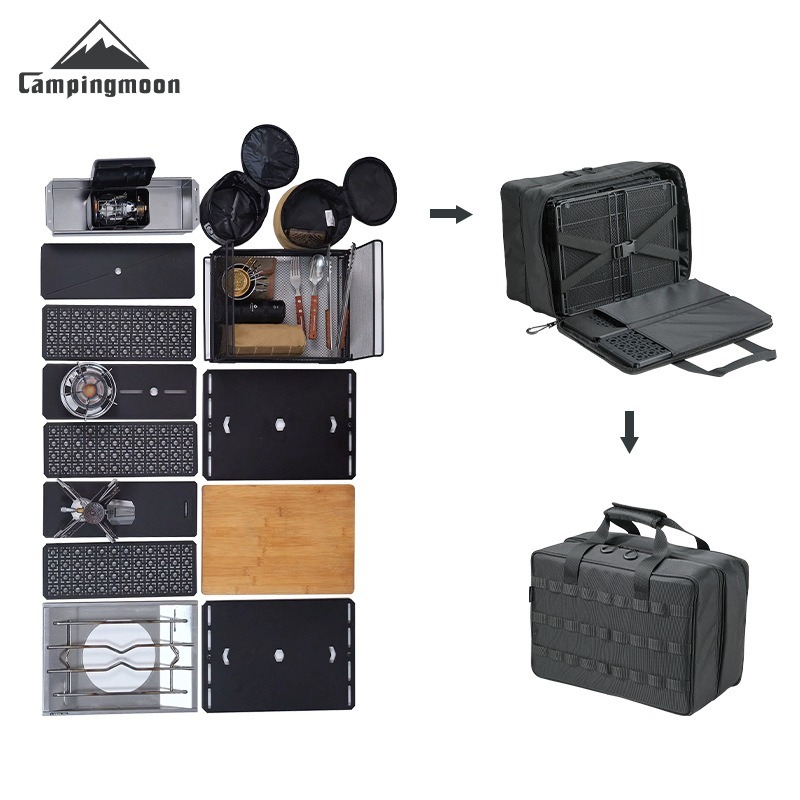 CAMPINGMOON Opbergtas met grot - Outdoor Camping Table With Storage recensie en prijs