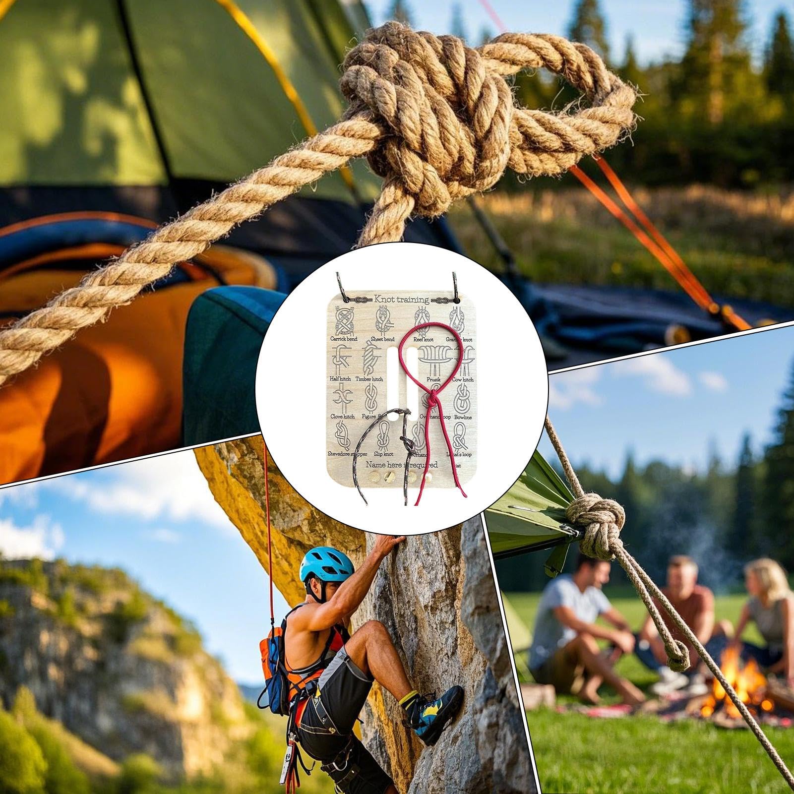 Creatieve knoopbindoefenplank  - Outdoor Camping Ideas recensie en prijs