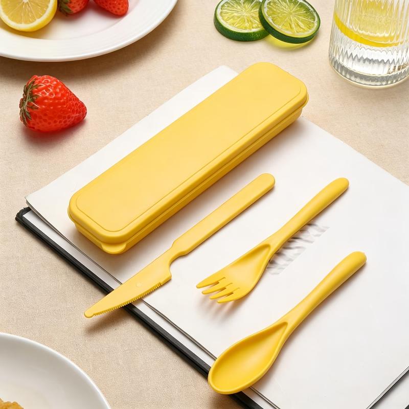 Bestekset van tarwestro, mes,  - Camp Utensil Set recensie en prijs