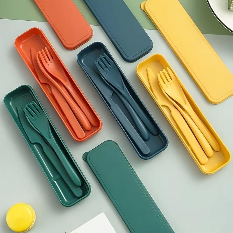 Bestekset van tarwestro, mes,  - Camp Utensil Set recensie en prijs