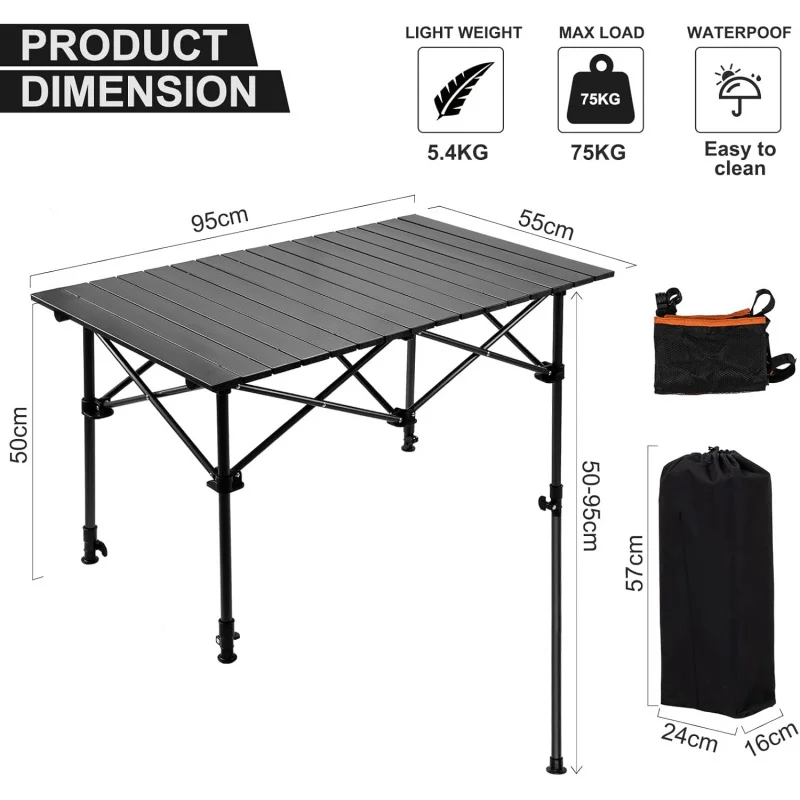 Campingtafel met opbergmand, o - Outdoor Camping Table With Storage recensie en prijs