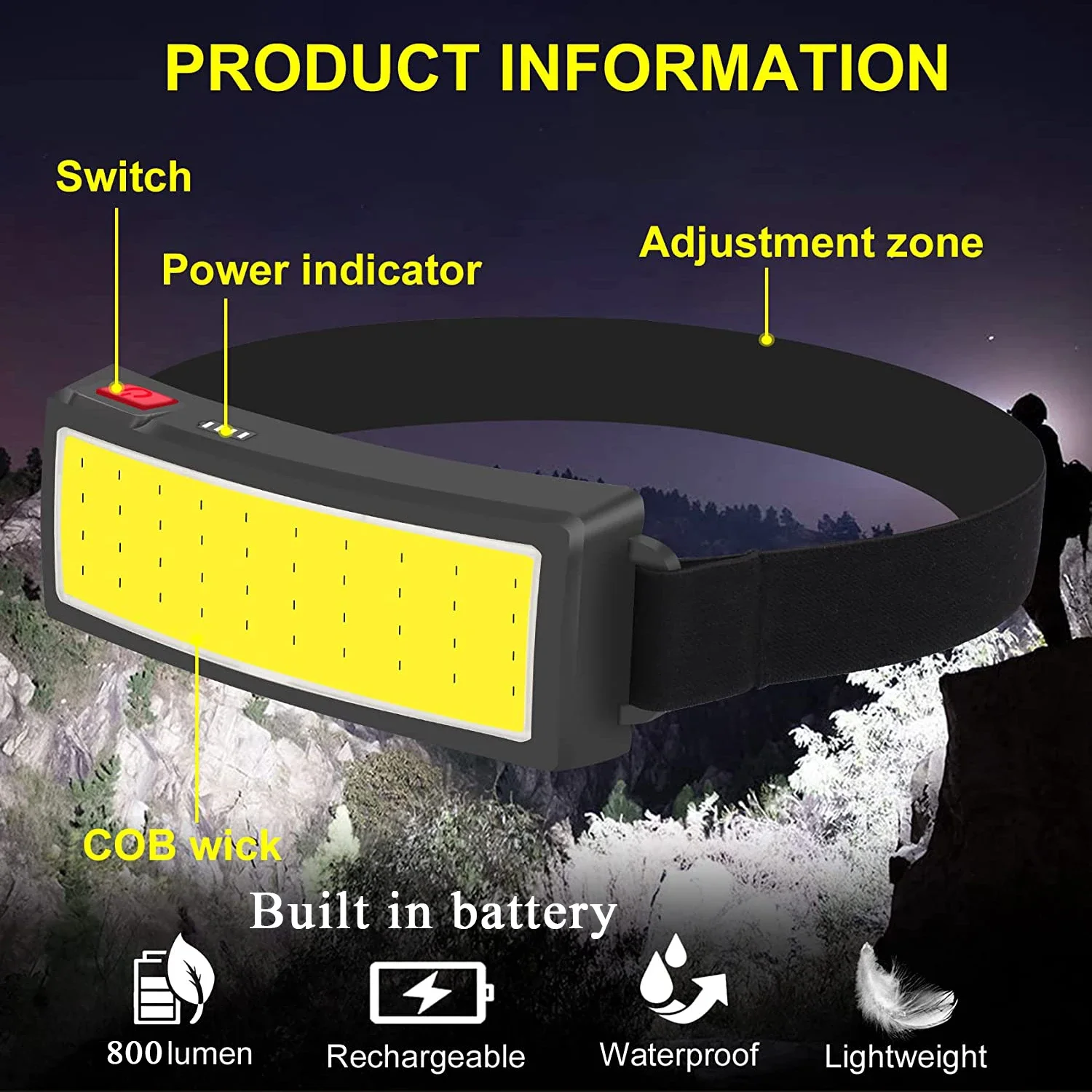 COB draagbare LED-koplampen Bu - Outdoor Camping Adventure Lamp recensie en prijs