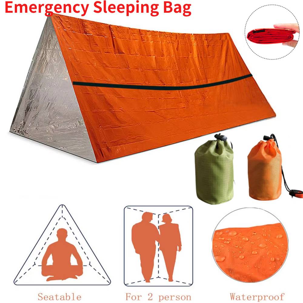 Draagbare waterdichte noodover - Outdoor Camping Sleeping Bag recensie en prijs