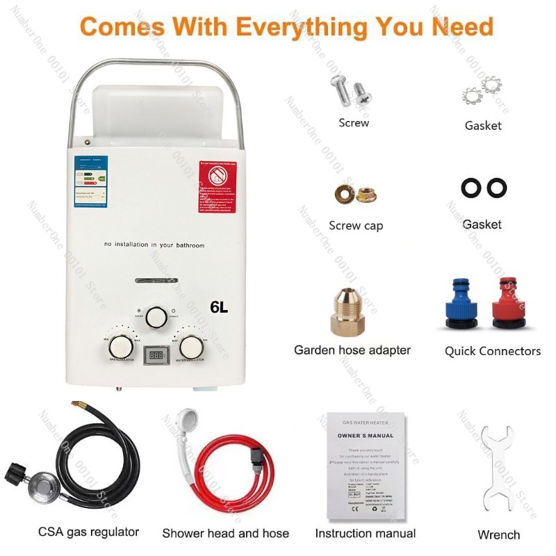 Propaan LPG Gas Tankless Boile - Outdoor Camping Hot Water Heater recensie en prijs