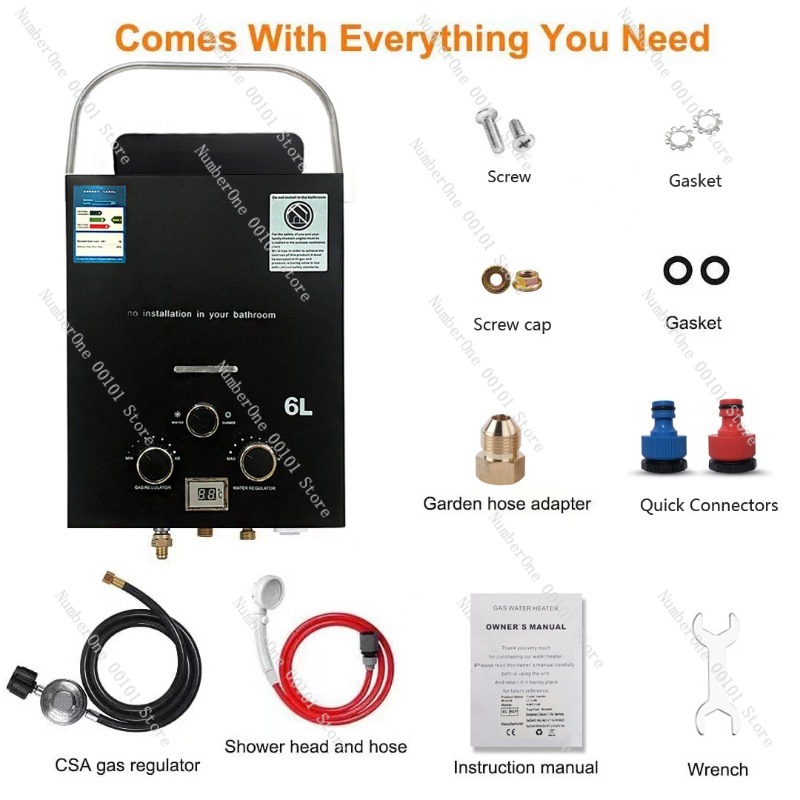 Propaan LPG Gas Tankless Boile - Outdoor Camping Hot Water Heater recensie en prijs