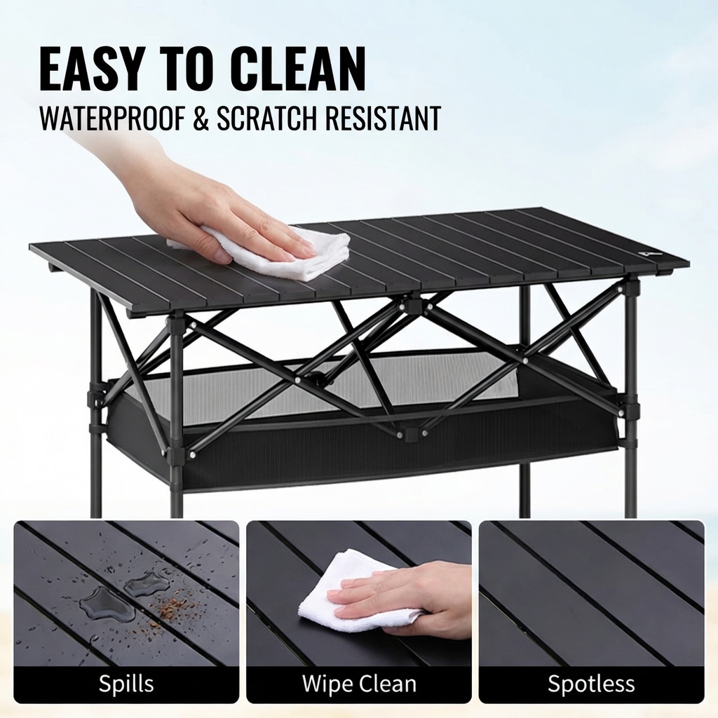 Draagbare opvouwbare buitentaf - Outdoor Camping Table With Storage recensie en prijs