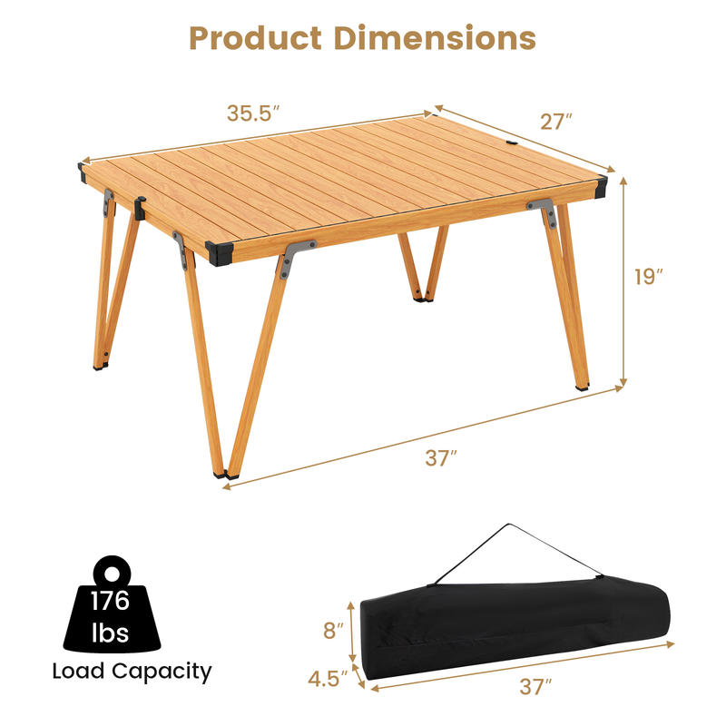 Opvouwbare picknicktafel 93 x  - Outdoor Camping Table With Storage recensie en prijs